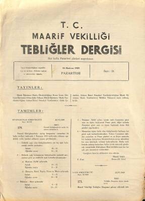 Maarif Vekilliği Tebliğler Dergisi Sayı 24 26 Haziran 1939 EFM(N)12603 - 1