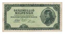 Macaristan 100 Milyon Milpengo 1946 ÇÇT YKP8226 - 1