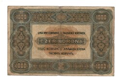 Macaristan 1000 Korona 1920 Temiz YKP7612 - 2