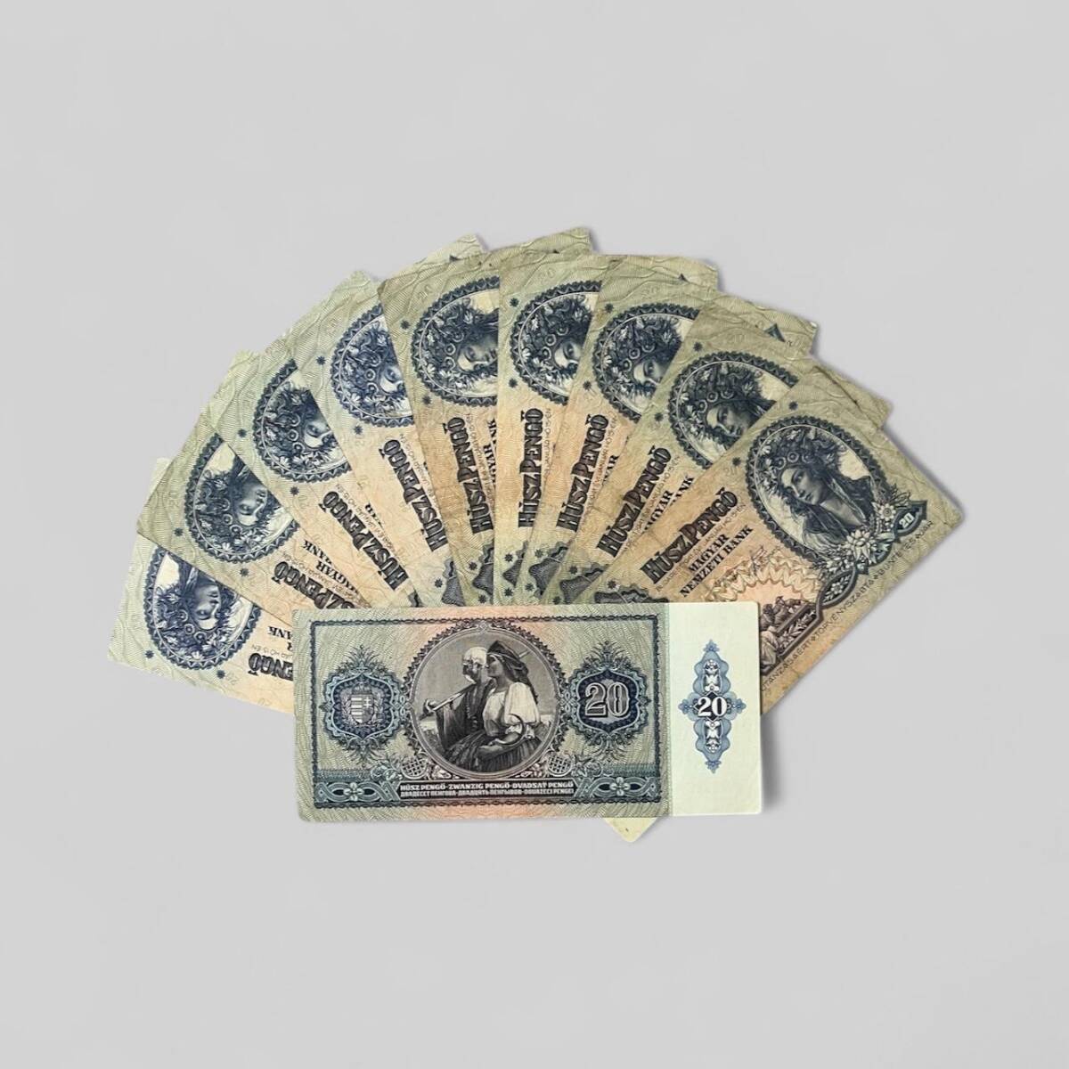 Macaristan 20 Pengo 1941 10'lu Lot ÇÇT YKP8070 - 3