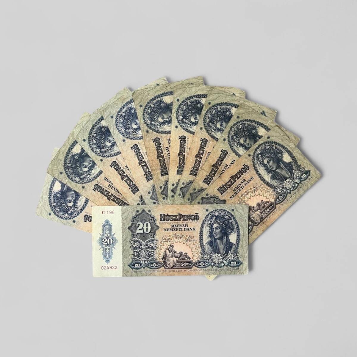 Macaristan 20 Pengo 1941 10'lu Lot ÇÇT YKP8070 - 2
