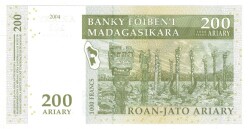 Madagaskar 200 Ariary 2004 ÇİL YKP8124 - 2