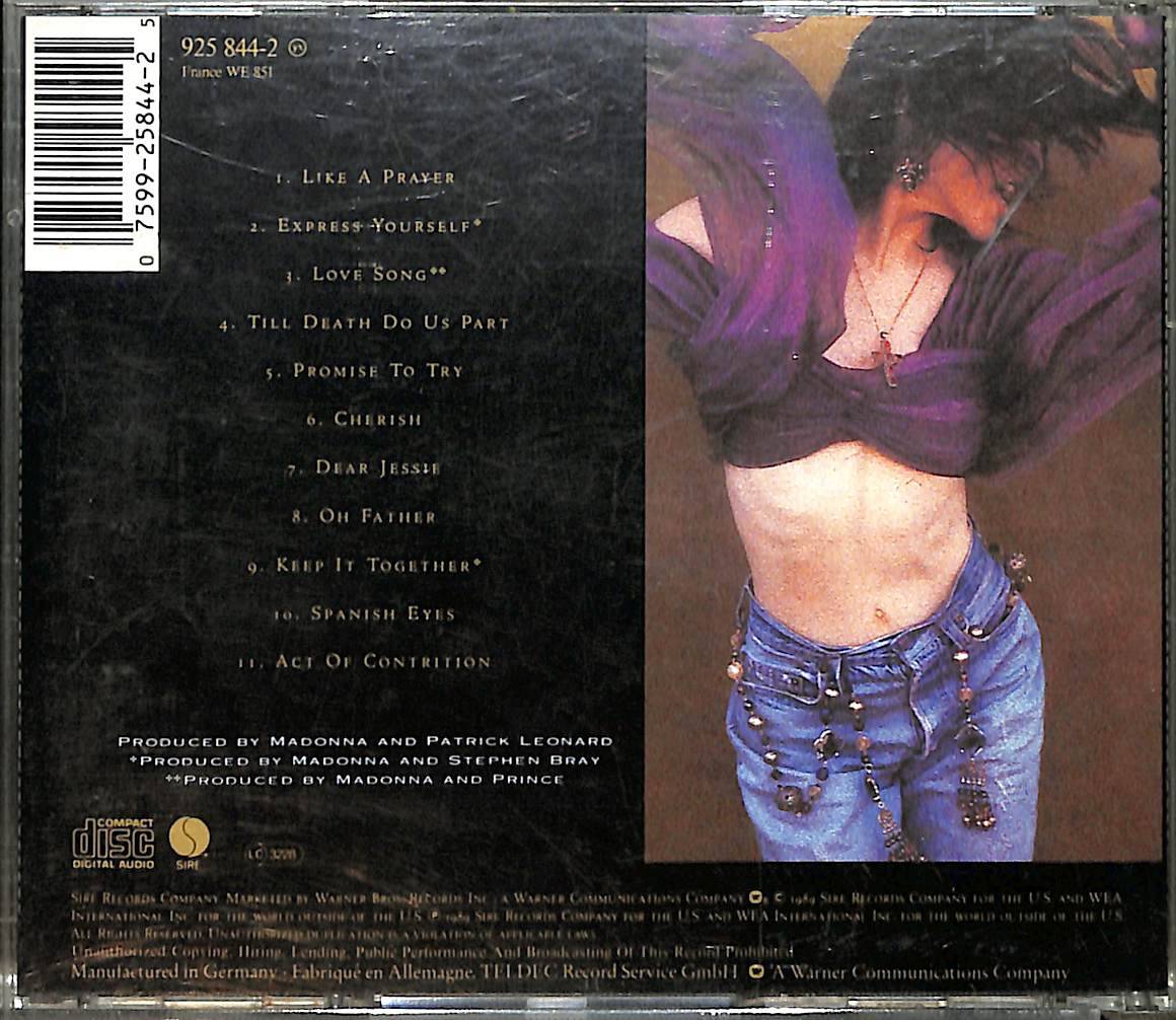 Madonna - Like a Prayer CD (İkinci El) CD5055 - 2