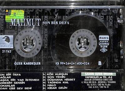 Mahmut - Son Bir Defa Kaset ( İkinci El Kaset ) KST25389 - 2