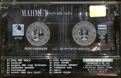 Mahmut - Son Bir Defa Kaset ( İkinci El ) KST25561 - 2