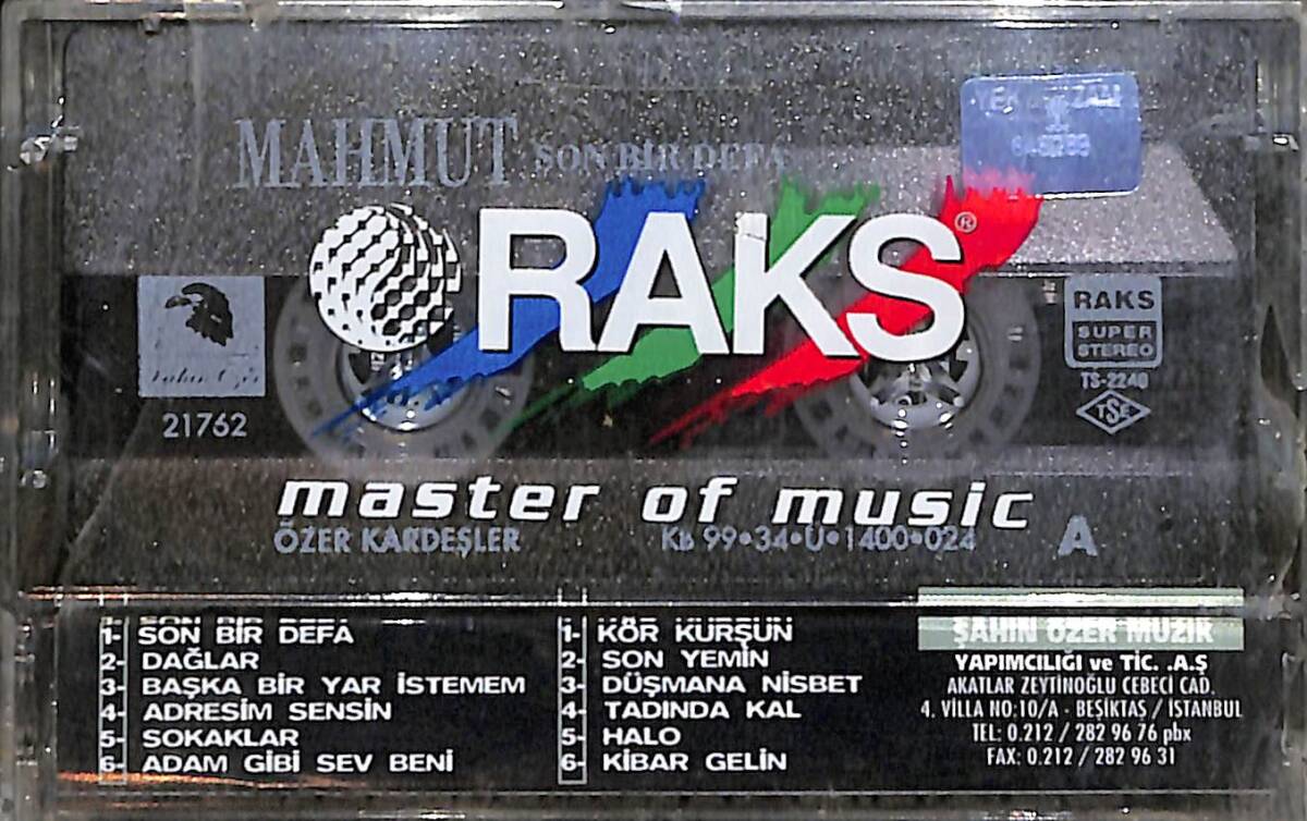 Mahmut - Son Bir Defa Kaset (Sıfır Kaset) KST28598 - 2