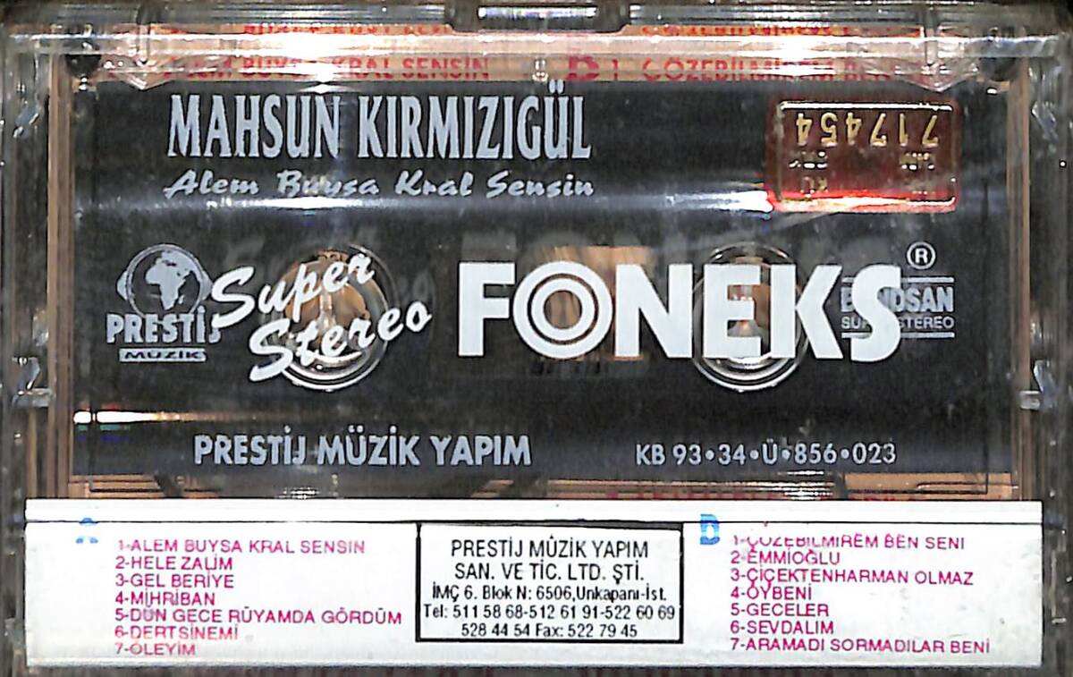 Mahsun Kırmızıgül - Alem Buysa Kral Sensin Kaset (Sıfır) KST27990 - 2