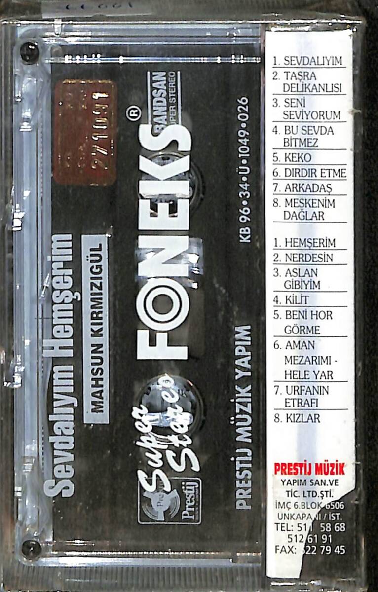 Mahsun Kırmızıgül - Sevdalıyım Hemşerim Kaset (Sıfır) KST28020 - 2