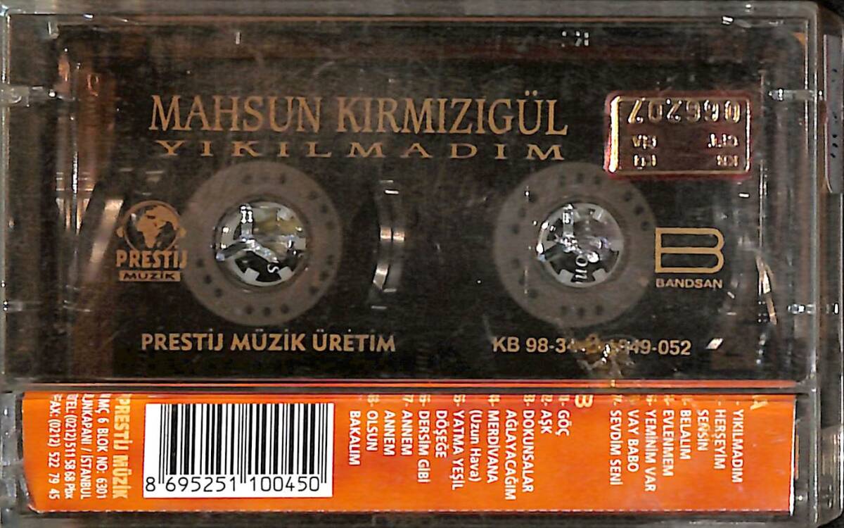 Mahsun Kırmızıgül - Yıkılmadım Kaset (İkinci El) KST28518 - 2