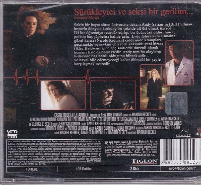 Malice -Nicole Kidman VCD Film VCD8786 - 2
