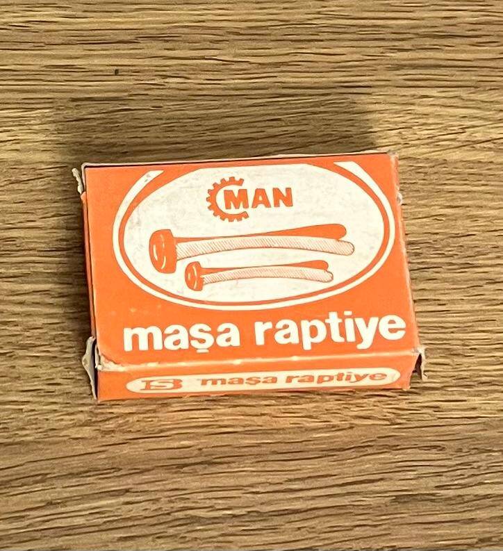 Man Maşa Raptiye1980s Dolu Kutu AOB4979 - 4