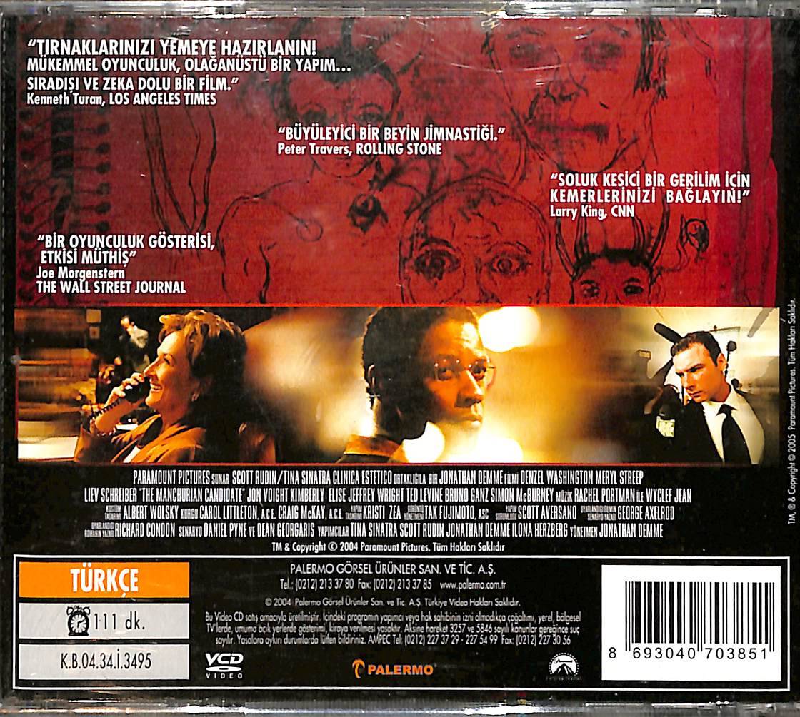 Mançuryalı Aday - The Manchurian Candidate (2004) Orijinal VCD Film VCD28805 - 2