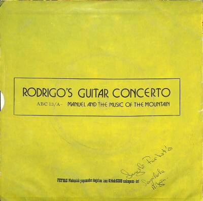 Manuel And The Music Of The Mountains - Rodrigos Guitar Concerto*PLAK KABI* (Dönem Baskı) PLK12387 - 2
