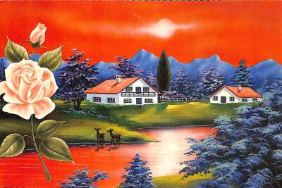 Manzara - Çiçekli Bahar Temalı Kartpostal KRT12732 - 1