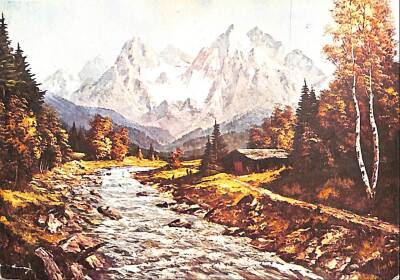 Manzara - Dağ Ve Dere Temalı Kartpostal KRT12660 - 1
