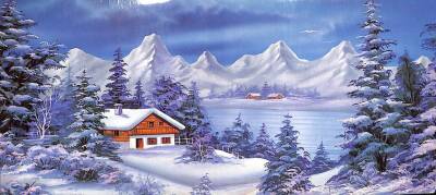 Manzara -Kış Temalı Açılır Kapaklı Kartpostal KRT12630 - 1