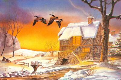 Manzara - Kış Temalı Kartpostal KRT16299 - 1
