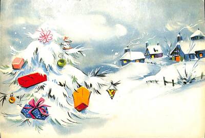 Manzara - Kış Ve Yılbaşı Temalı Kartpostal KRT12717 - 1