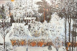 Manzara - Simli Kış Temalı Kartpostal KRT12720 - Gökçekoleksiyon