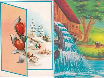 Manzara Temalı 2li Kartpostal KRT10704 - 1