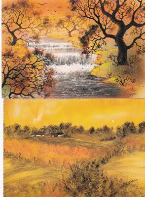 Manzara Temalı 2li Kartpostal KRT10711 - 1