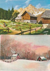 Manzara Temalı 2li Kartpostal KRT10713 - Gökçekoleksiyon