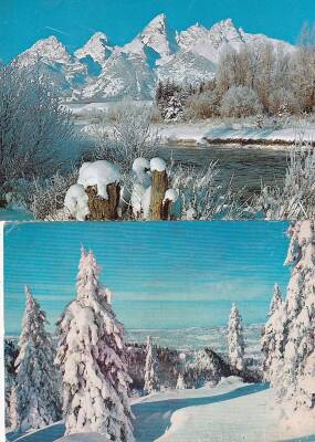 Manzara Temalı 2li Kartpostal KRT10714 - 1