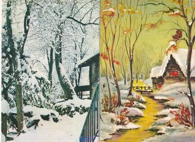 Manzara Temalı 2li Kartpostal KRT10717 - 1