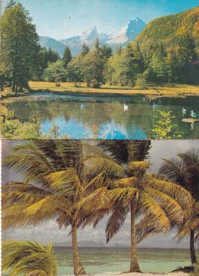 Manzara Temalı 2li Kartpostal KRT10723 - 1