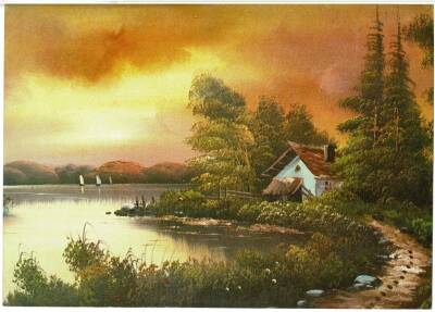 Manzara Temalı Kartpostal Büyük Boy KRT5643 - 1