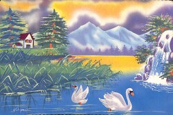 Manzara Temalı Kartpostal KRT12294 - Gökçekoleksiyon