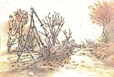 Manzara Temalı Simli Kartpostal KRT15483 - 1