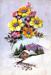 Manzara Temalı Simli Kartpostal KRT19188 - Gökçekoleksiyon