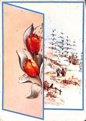 Manzara Temalı Simli Kartpostal KRT19190 - Gökçekoleksiyon