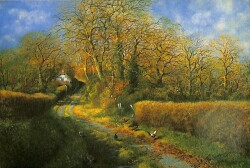 Manzara - Yeşil Köy Yolu Temalı Kartpostal KRT12656 - Gökçekoleksiyon