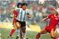 Maradona 1986 Dünya Kupası Arjantin - Güney Kore Maçında KRT12181 - Gökçekoleksiyon