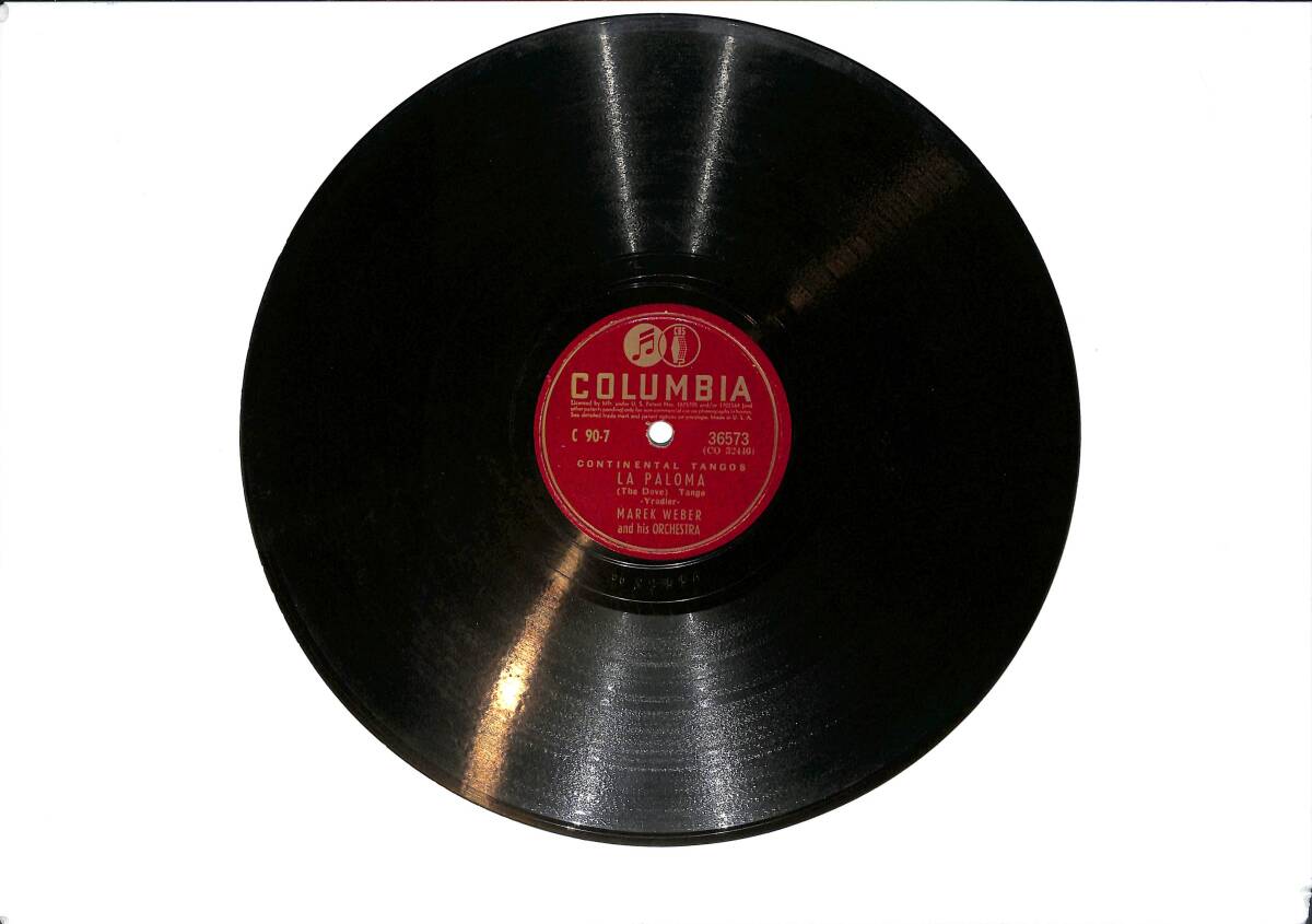 Marek Weber - Conrinental Tangos La Paloma & Tango of Roses TAŞ PLAK (10/6.5) PLK26312 - 2