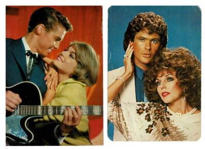 Margrit SaadPeter Kraus - David Hasselhoff 2li Kartpostal KRT7809 - 1