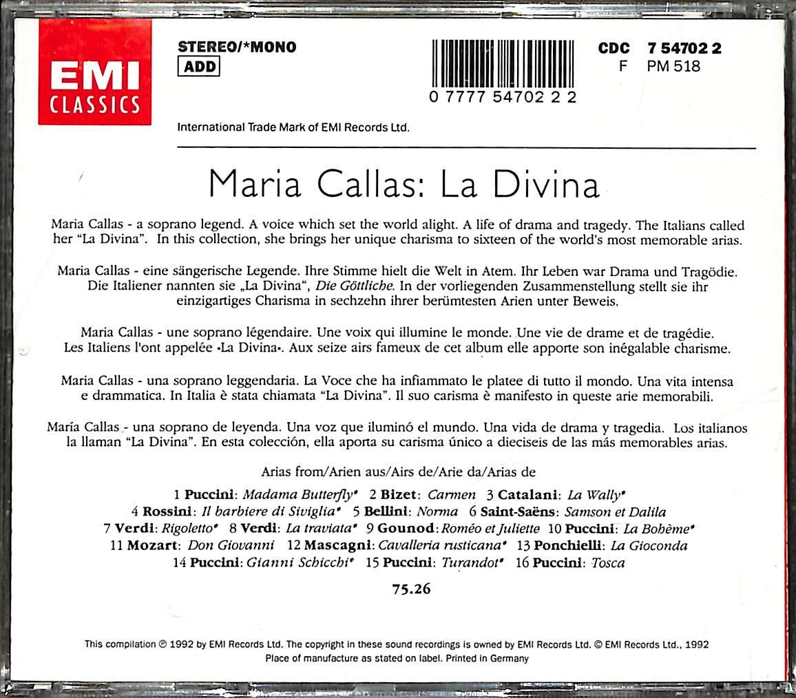 Maria Callas - La Divina CD (İkinci El) CD5051 - 2