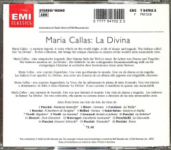 Maria Callas - La Divina CD (İkinci El) CD5076 - 2