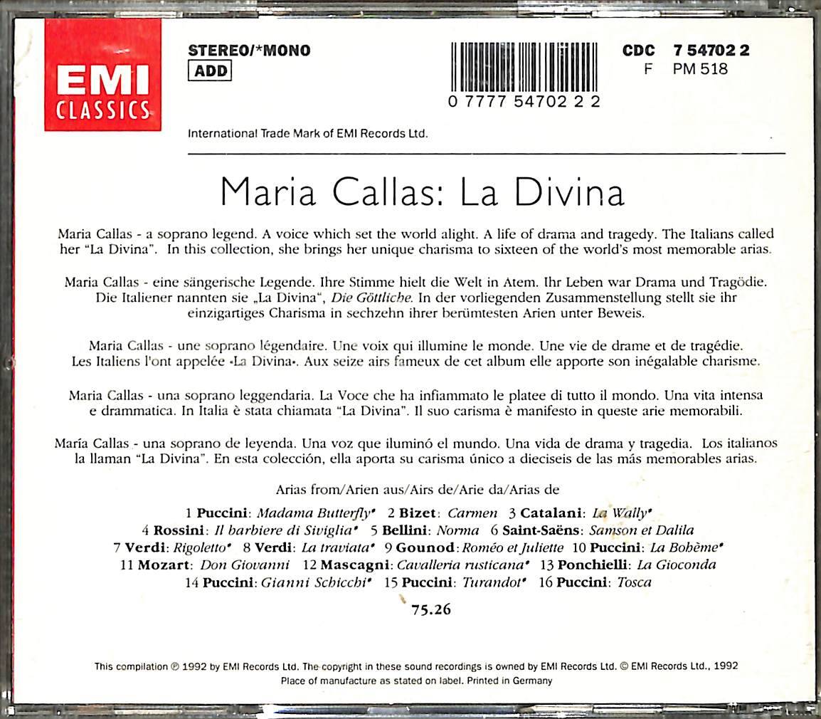 Maria Callas - La Divina CD (İkinci El) CD5076 - 2