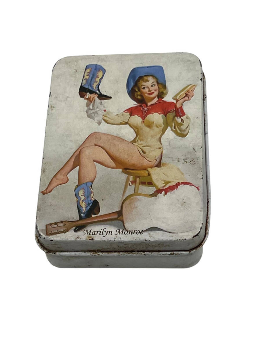 Marilyn Monroe Kapaklı Teneke Kutu AOB4232 (N) - 1