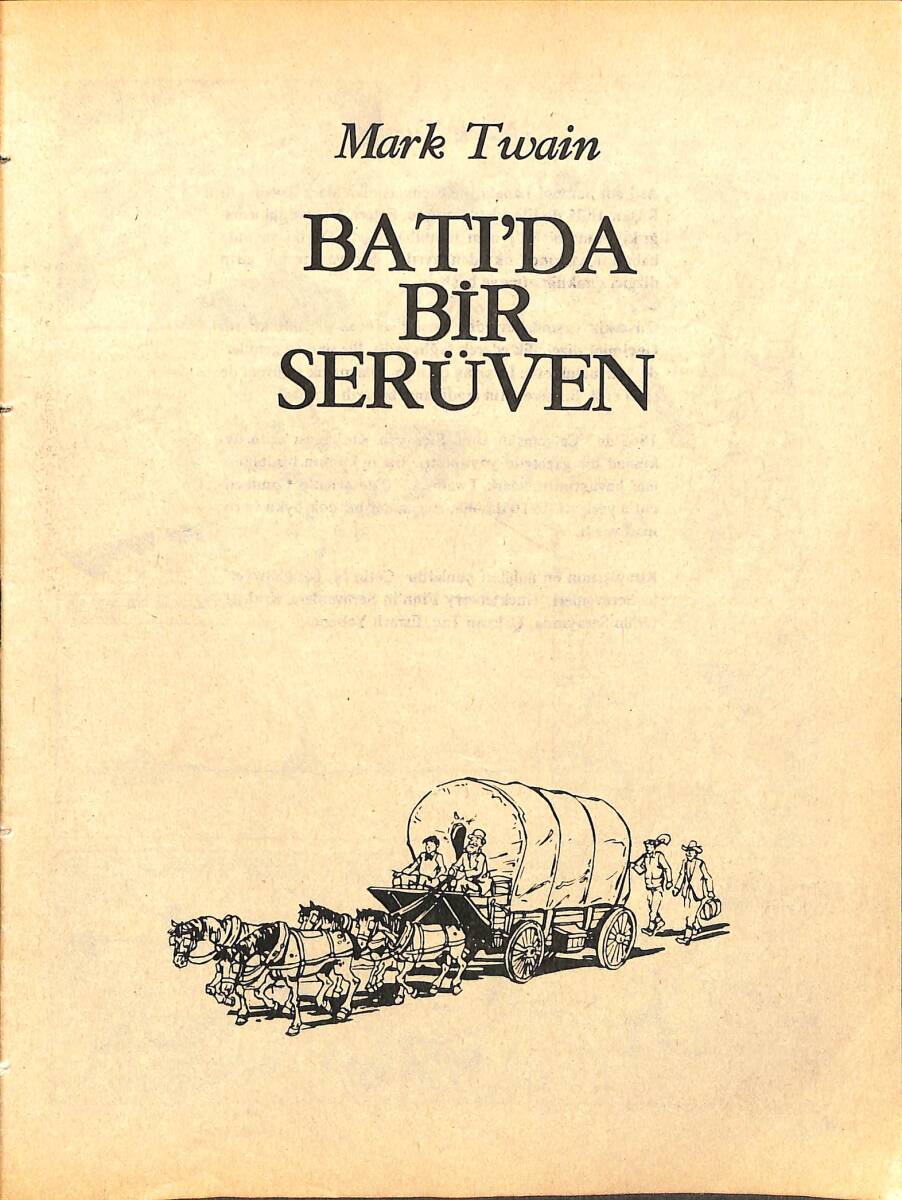 Mark Twain - Batı'da Bir Serüven Çizgi Roman NDR96525 - 1