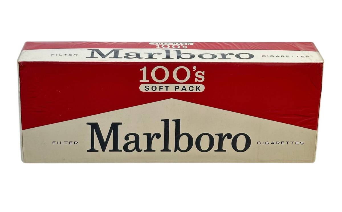 Marlboro 100's Açılmamış Karton Filtreli Sigara 1970'ler AOB4784 - 2