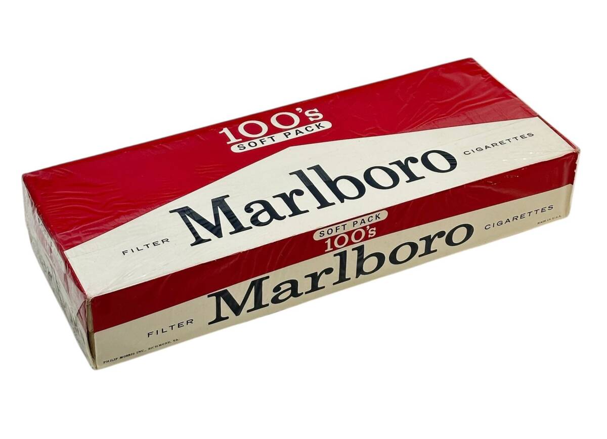 Marlboro 100's Açılmamış Karton Filtreli Sigara 1970'ler AOB4784 - 3