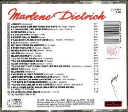 Marlene Dietrich ‎- Lili Marlene CD (İkinci El) CD4882 - 2