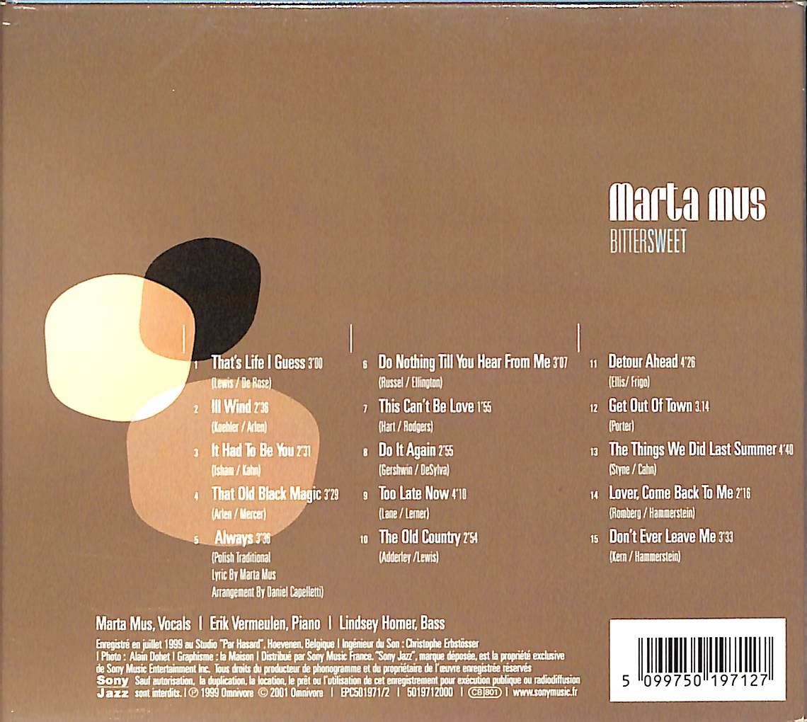 Marta Mus - Bitter Sweet CD (İkinci El) CD4422 - 3