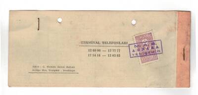 M.A.S. Turizim ve Ticaret Ltd. Şti. Otobüsleri Yolcu Bileti EFM1257 - 2