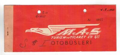 M.A.S. Turizim ve Ticaret Ltd. Şti. Otobüsleri Yolcu Bileti EFM1257 - 3