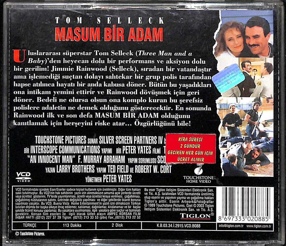 Masum Bir Adam - An İnnocent Man Orjinal VCD Film ' Tom Selleck ' VCD28070 - 2